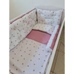 BabyNest 80X140 Çift Yönlü Beşik 4 Kenar Koruma Takımı Kalp - 80 x 140 cm - Bej