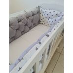 Babynest Dünyası 70X130 Çift Yönlü Beşik Kenar Koruma Takımı - 70 x 130 cm - Gri