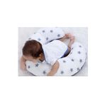 Babynest Emzirme Yastığı ve Destek Minderi Gri Yıldız ve Düz Gri