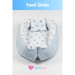 Babynest Premium Bebek Yatağı %100 Pamuk Waffle Yenidoğan Uyku Yuvası Ortopedik 0-12 Ay