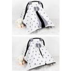 Babynest Puset Örtüsü Beyaz Ve Gri