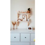 Babyroomstore Ahşap Bebek Çocuk Odası Dekoratif Duvar Raf Montessori Kitaplık Ikili Ayaklı Raf