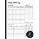 Baby's Daily Log Book: 365 Days of Baby Care to Record Feed, Sleep, Naps, Diapers, Pumping, Activities, and Supplies Needed for New Moms and Nannies - 367 Pages "8.5x11" Inches