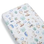 Babysafe Baby Safe Next To Me Lastikli Çarşaf Beşik Yatak Örtüsü Yatak Örtüsü 120 x 60 cm, %100 Organik Pamuk OEKO-TEX Sertifikalı Çocuk Yatağı Koruyucu | Kaktüs