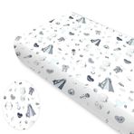 Babysafe Baby Safe Next To Me Lastikli Çarşaf Beşik Yatak Örtüsü Yatak Örtüsü 120 x 60 cm, %100 Organik Pamuk OEKO-TEX Sertifikalı Çocuk Yatak Koruyucu | Kalpler