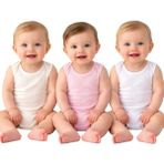 Babyshez %100 Pamuk Organik 3'lü 0-3 Yaş Çıtçıtlı Yenidoğan Kız Erkek Bebek Çocuk Body Zıbın Atlet Terletmez Klimalı Kumaş - Pembe