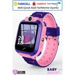 BabySmart Q12 LBS Konumlu Akıllı Çocuk Takip Saati - Sim Kartlı Arama, Kameralı, Gizli Dinleme Özellikli - Pembe