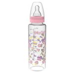 Babysoft 572 250 ml Pembe Cam Desenli Biberon
