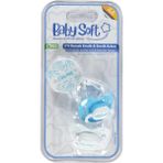BabySoft Baby Soft 2 Li Damak Emzik No:1 & Emzik Askısı - Mavi - Bebek Mavisi - Standart