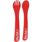 Babysoft Plastik Çatal Kaşık Seti Kırmızı