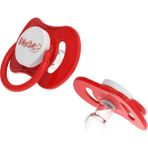 BabySoft Yuvarlak Uçlu Kırmızı Emzik 18+ Ay