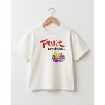 Babytex Fruit Festival Baskılı Oversize Çocuk Tişörtü Arkalı Önlü Meyve Desenli Unisex Bebek Çocuk Tişört - Ekru - 1 - 2 Yaş