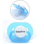 BabyTime 18+ Ay Silikon Kiraz Uçlu Akide Gövdeli Emzik Mavi