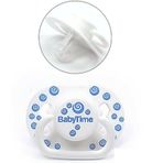 BabyTime 18+ Ay Silikon Kiraz Uçlu Mat Gövdeli Desenli Emzik Mavi