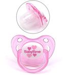 BabyTime 6-18 Ay Damaklı Koruyucu Kapaklı Akide Gövdeli Emzik Pembe