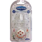 BabyTime BT135 Silikon Damaklı Desenli Emzik N.2 - Turuncu - 6 - 18 Ay
