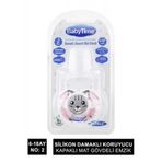 BabyTime BT144-2 6-18 Silikon Damaklı Koruyucu Kapaklı Mat Desenli Emzik