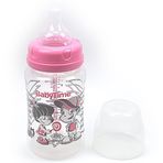 BabyTime Pembe Silikon Uçlu Geniş Ağızlı 250 ml Biberon
