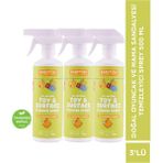 Babyton Doğal Oyuncak ve Mama Sandalyesi Temizleyici 3'lü Set 500 ml X3