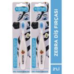 Babyton Ekolojik Diş Fırçası Zebra 2'li Set - Mat