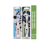 BABYTON Panda Diş Fırçası - Zebra Diş Fırçası 2'li Set