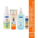 BABYTON Sivrisinek Kovucu Sprey + Daily Güneş Kremi 50 ml + After Sun + Hero Stick XL 4'lü Set