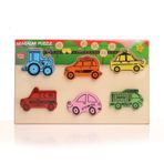 Baby&Toys Ahşap Arabalar Puzzle