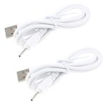 BabyValley 2 adet USB Şarj Cihazı Yedek Stylus Kalem Tablet Kalem Huion P80/PE330/PF150 Grafik Kalem Namlu Jak 2,0 mm USB Kablosu Şarj Kablosu, GAOMON PD1560 için, UGEE M708 / 2150 DC 2.0 Kablo için