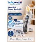 Babywawa H-031 Şarjlı Kendini Temizleyen 5 Kademe Burun Aspiratörü 0-12 Yaş Işıklı Müzikli Nazal Asp