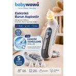 Babywawa H-031 Şarjlı Kendini Temizleyen 5 Kademe Burun Aspiratörü 0-12 Yaş Işıklı Müzikli Nazal Aspiratör