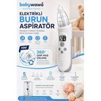 Babywawa H-032 Elektrikli Burun Aspiratörü 0-12 Yaş Şarjlı Nazal Aspiratör 5 Kademe Güçlü Vakum Led