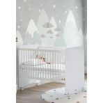 Babywhen Tekerlekli Anne Yanı Kademeli Bebek Beşiği - Bebek Yatağı - Park Yatak - Beyaz - 60X120 Cm Bw1025
