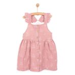 BabyZ Kız Bebek Elbise Modelli Yaka Atlet - Gül Kurusu