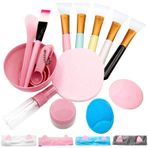 Bac-kitchen 5 adet maske fırçası, maske fırçası seti, silikon, saç bandı ve maske kasesi, yüz maskesi fırça seti, kozmetik makyaj fırçası, güzellik ürünleri, kendin yap maske, çamur maskesi veya temizleme maskesi için