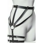 Bacağı Saran Şık Deri Bacak Harness, Tayt Üzeri Deri Aksesuar