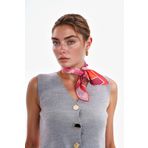 bacc Kırmızı Çiçek Desenli Bandana Fular