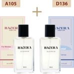 Bacera Perfüme BACERA PERFUME Bacera A105 Floral Kadın Parfüm 50ML Edp D136 Oriental Erkek Parfüm 50ML Edp - 100 ml
