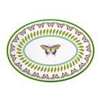 Baci Milano Amazzonia 31 cm Porselen Oval Servis Tabağı