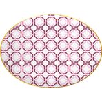 Baci Milano Firenze 31 cm Porselen Oval Servis Tabağı
