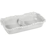 Baci Milano Joke Table Kitchen Melamin 2 Bölmeli Beyaz Tabak