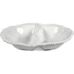 Baci Milano Joke Table Kitchen Melamin 2'li Bölmeli Beyaz Tabak