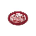 Baci Milano Le Rouge Oval 36x26 cm Porselen Tabak