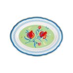 Baci Milano Mamma Mia 34x25 cm Nar Desenli Oval Servis Tabağı