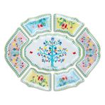 Baci Milano Mamma Mia Ağaç Desenli 7 Parça 50 cm x 60 cm Meze Tabağı