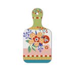 Baci Milano Mamma Mia Çiçek Desenli 12.5x25 cm Kesme Tahtası