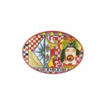 Baci Milano Sicily 51 cm x 35,5 cm Turuncu Oval Servis Tabağı