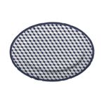 Baci Milano Versailles 26x36 cm Mavi Porselen Oval Servis Tabağı
