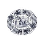 Baci Milano Versailles 7 Parça Melamin 60x50 cm Mavi Meze Kasesi