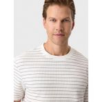 Back And Bond Beyaz Erkek Regular Fit Çizgili T-Shirt BTS1000600000 - XL