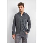 Back & Bond Pamuk Karışımlı Regular Fit Klasik Yaka Uzun Kollu Gömlek Erkek Gömlek B35W22005 103 - Antrasit - XL